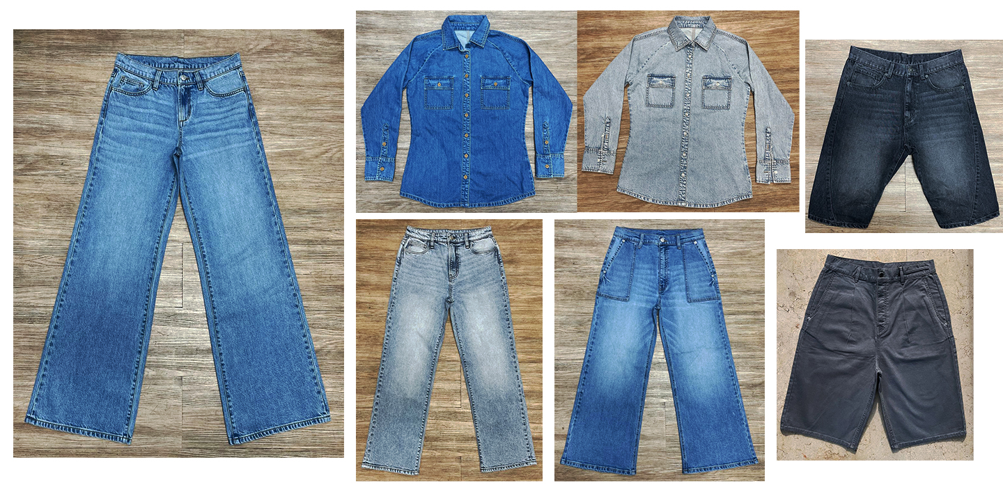 Denim pant shorts and shirt